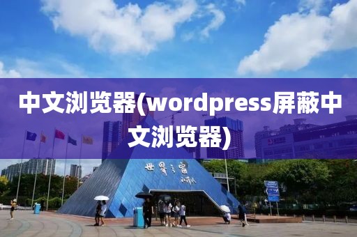 中文浏览器(wordpress屏蔽中文浏览器)