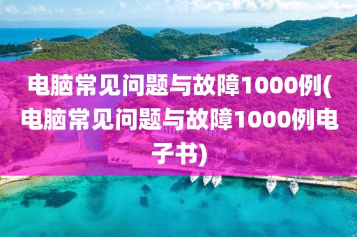 电脑常见问题与故障1000例(电脑常见问题与故障1000例电子书)