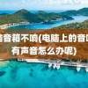 电脑音箱不响(电脑上的音响没有声音怎么办呢)