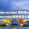 adobe acrobat 序列号(adobeacrobat序列号怎么看)