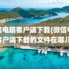 微信电脑客户端下载(微信电脑客户端下载的文件在哪儿)