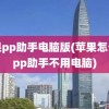 苹果pp助手电脑版(苹果怎么下pp助手不用电脑)